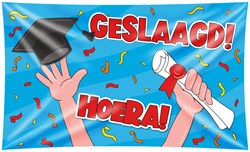 Gevelvlag Geslaagd Cartoon 150x90cm