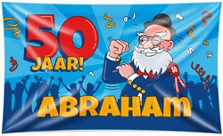 Gevelvlag Abraham Cartoon (150x90cm)