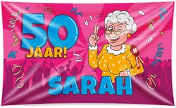 Gevelvlag Sarah Cartoon (150x90cm)