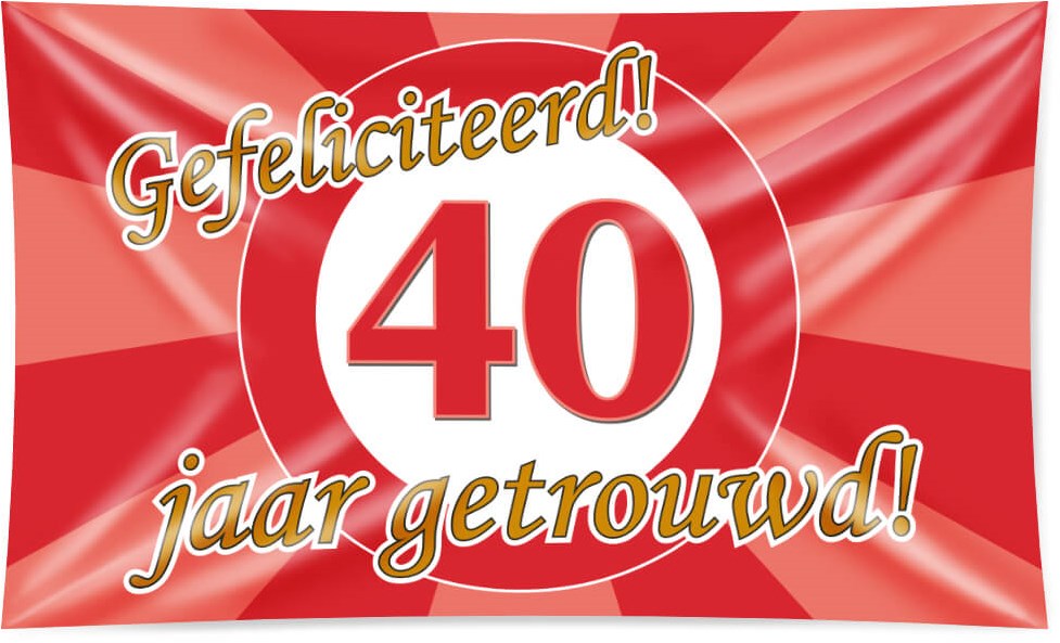 Gevelvlag 40 Jaar Getrouwd (150x90cm) Kopen?