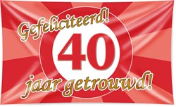 Gevelvlag 40 Jaar Getrouwd (150x90cm)