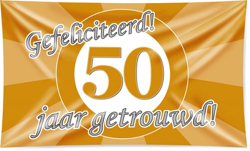 Gevelvlag 50 Jaar Getrouwd (150x90cm)