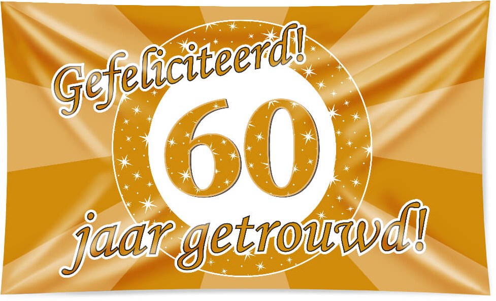 Gevelvlag 60 Jaar Getrouwd (150x90cm) Kopen?