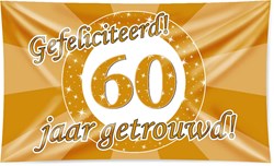 Gevelvlag 60 Jaar Getrouwd (150x90cm)