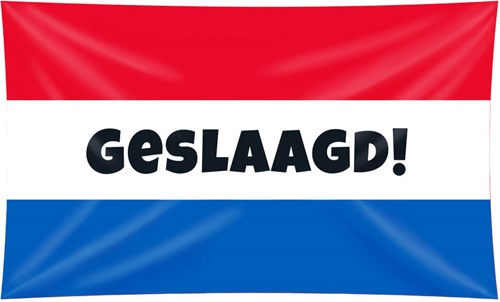 Gevelvlag Nederlandse Vlag Geslaagd 150x90cm