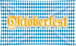 Vlag Oktoberfest Blauw - 150x90cm