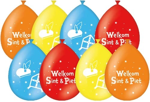 Ballonnen Sinterklaas 30cm - 8st