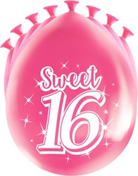 Ballonnen Sweet Sixteen Party - 8st.