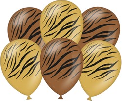 Ballonnen Tijger 6st - 30cm