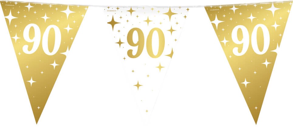 75 Jaar Slinger Wit Goud 10 meter - 20x30 cm