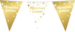 Fancy Vlaggenlijn Pensioen Goud/Wit - 10m