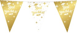 Fancy Vlaggenlijn You Did It Goud/Wit - 10m