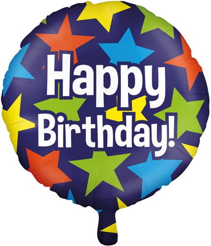 Folieballon Happy Birthday Confetti & Slingers (46cm)