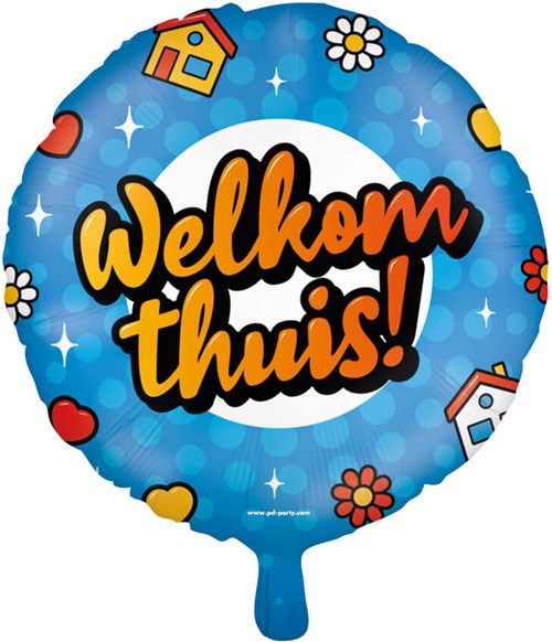 Folieballon Welkom Thuis Cartoon (46cm)