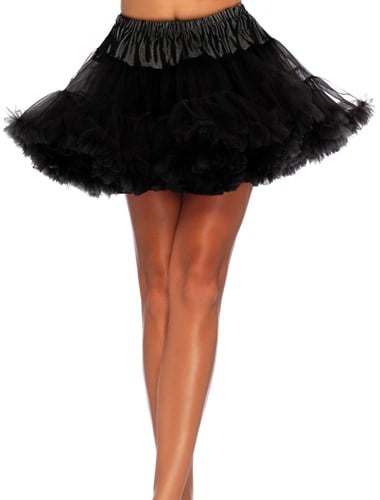 Petticoat Zwart Luxe Plus Size (2 laags)