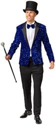 Blauwe Pailletten Jas / Colbert Heren Luxe