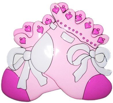 Wanddeco Roze Schoentjes