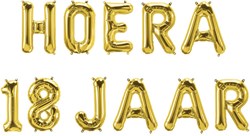 Folieballon Letterslinger Hoera 18 jaar