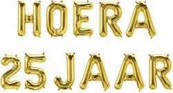 Folieballon Letterslinger Hoera 25 jaar