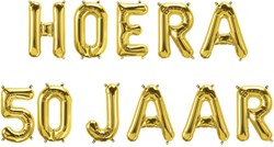 Folieballon Letterslinger Hoera 50 jaar