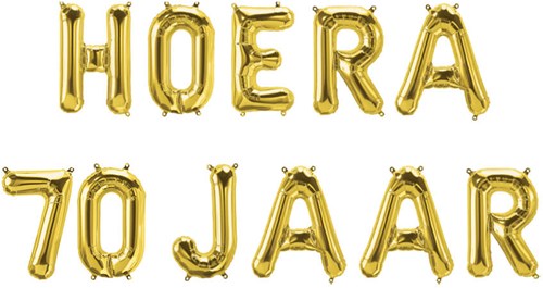Folieballon Letterslinger Hoera 70 jaar