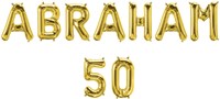 Folieballon Letterslinger Abraham 50