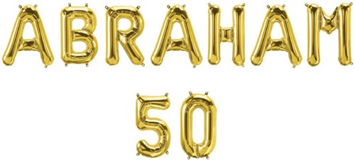 Folieballon Letterslinger Abraham 50