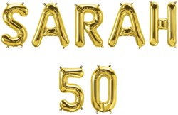 Folieballon Letterslinger Sarah 50