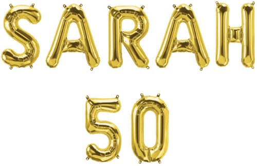 Folieballon Letterslinger Sarah 50