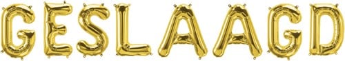 Folieballon Letterslinger Geslaagd - Goud