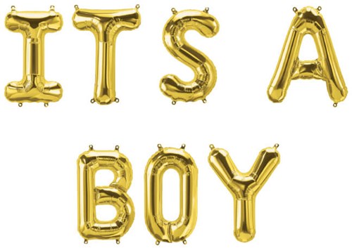 Folieballon Letterslinger It's A Boy
