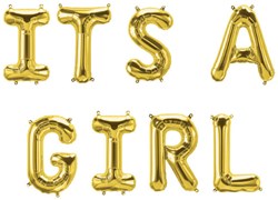 Folieballon Letterslinger It's A Girl