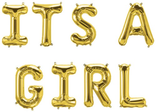 Folieballon Letterslinger It's A Girl