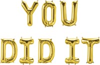 Folieballon Letterslinger You Did It - Goud