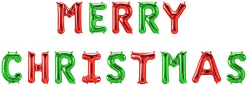Folieballon Letterslinger Merry Christmas
