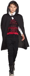 Kinder Halloween Cape Zwart met Capuchon 