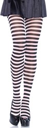 Gestreepte Panty Zwart-Wit Luxe