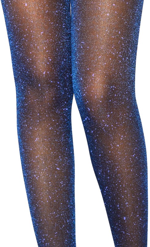 Glitterpanty Zwart-Koningsblauw Lurex (detail)