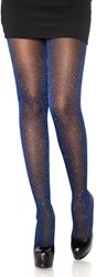 Glitterpanty Zwart-Koningsblauw Lurex