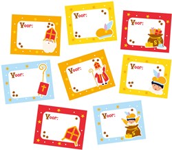 Cadeau Etiketten Naamstickers Sinterklaas - 50st
