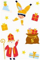 Raamstickers Welkom Sint & Piet - 30x21cm (stickervel 1)