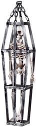 Halloween Hangdecoratie Skelet in Kooi (50cm)