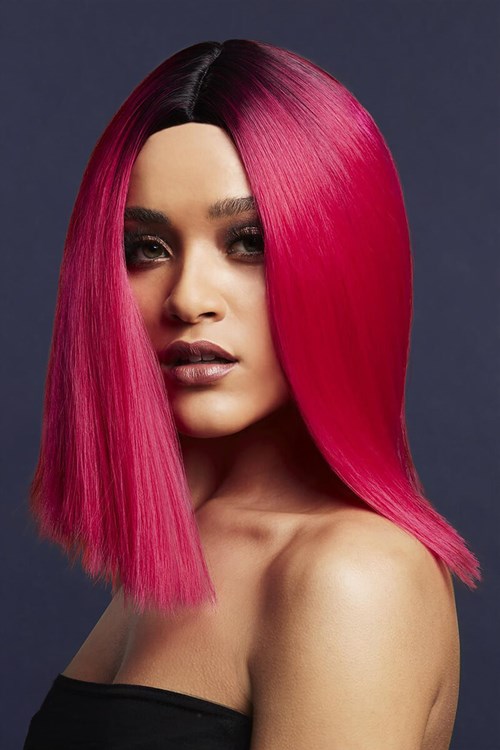Fever Pruik Kylie Magenta Pink - Two Toned Blend