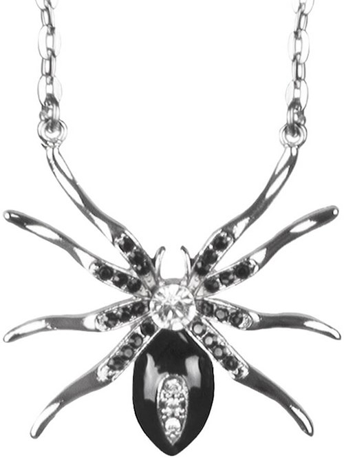Ketting met Spin Zwarte Weduwe (detail)