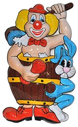 Wanddeco Clown in Wastobbe (45x27cm)