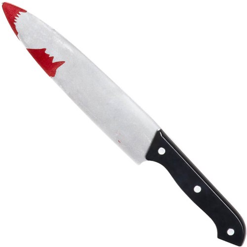 Nep Mes Scream met Bloed 33cm (plastic)