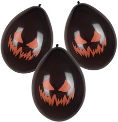 Ballonnen Creepy Pumpkin (6st)