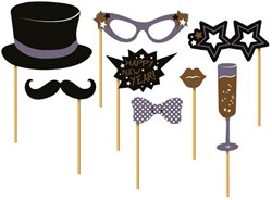 Photo Booth Props Happy New Year (8 delig)