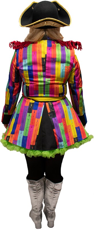 Carnavalsjas Zipp-it voor dames (achterkant)