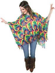 Hippie Poncho Rainbow Batik